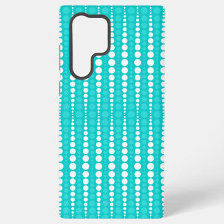 Coque Samsung Galaxy Étui de téléphone à pois turquoise et blanc