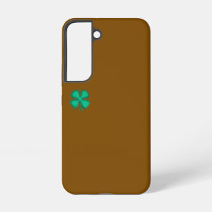 Coque Samsung Galaxy Étui de téléphone brun S22 Lucky 4 Leaf Irish Clov
