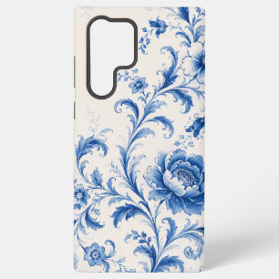 Coque Samsung Galaxy Étui de téléphone floral Pivoine Rococo Bleu