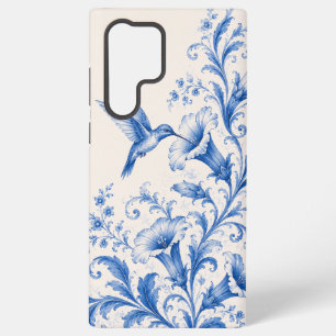Coque Samsung Galaxy Étui de téléphone Hummingbird Chinoiserie Bleu