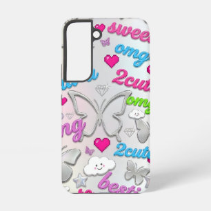 Coque Samsung Galaxy Étui de téléphone Y2K esthétique Papillon Nostalgi