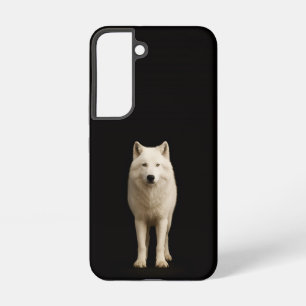 Coque Samsung Galaxy Étui Galaxy S22 Black 4 Luxe, Loup Arctique Ivoire
