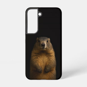 Coque Samsung Galaxy Étui Galaxy S22 Black 4 Luxe, Marmotte Fluffy
