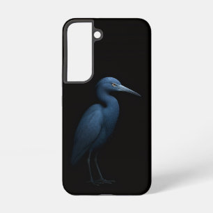 Coque Samsung Galaxy Étui Galaxy S22 Black 4 Luxe, Petit Héron Bleu
