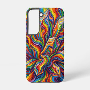 Coque Samsung Galaxy Étui Samsung Fusion Cristal Arc-en-Ciel Abstrait