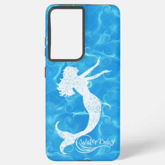 Coque Samsung Galaxy Étui Vague de Sirène Bébé de l'Eau