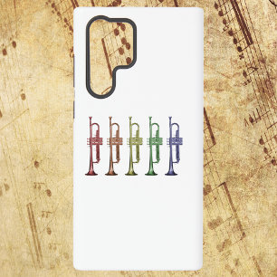 Coque Samsung Galaxy Fanfare de trompettes en arc-en-ciel Musicien d'in