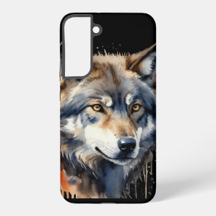 Coque Samsung Galaxy Faune Loups Tête de Loup Animal Art