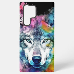 Coque Samsung Galaxy Faune Loups Tête de Loup Art Animalier