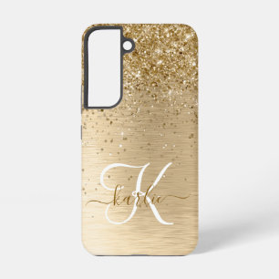 Coque Samsung Galaxy Faux Gold brossé Parties scintillant métallique Im