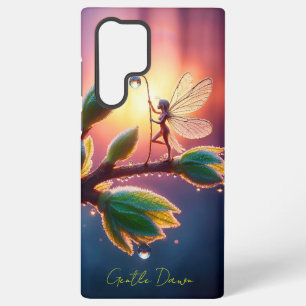 Coque Samsung Galaxy Fée magique avec lanterne de rosée sur la branche