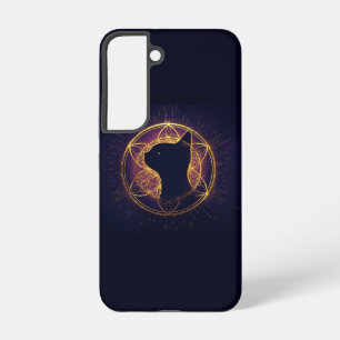 Coque Samsung Galaxy Félin Mystique au Sein du Cercle Sacré