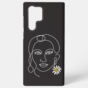 Coque Samsung Galaxy Femme énigmatique - Art de ligne Design