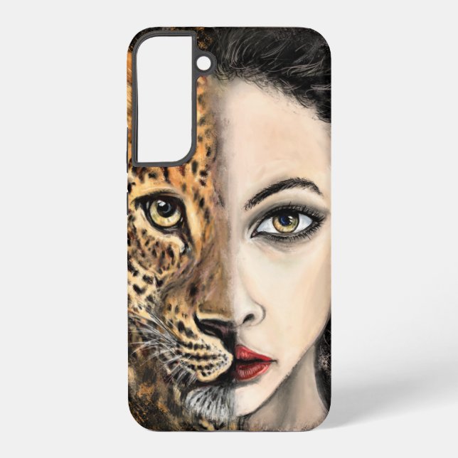 Coque Samsung Galaxy Femme léopard (Verso)