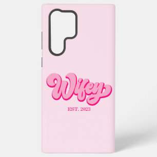Coque Samsung Galaxy Femme mariée rétro rose année d'établissement Fian