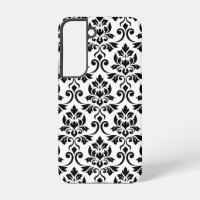Feuille Damask Lg Motif noir sur blanc