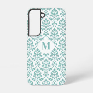Coque Samsung Galaxy Feuille de Damas Motif sarcelle (sur mesure)