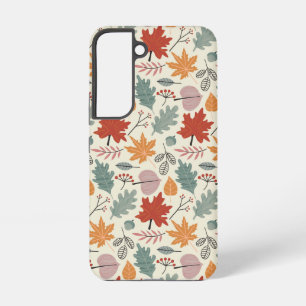 Coque Samsung Galaxy Feuilles d'automne vintage et Motif Acorns