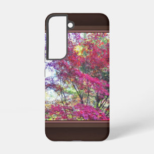 Coque Samsung Galaxy Feuilles Rose Et Violet