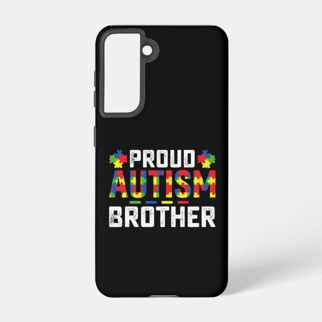 Coque Samsung Galaxy Fière Autisme Fraternité Sensibilisation Famille A (Verso)