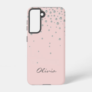 Coque Samsung Galaxy Fille Blush rose Nom personnalisable