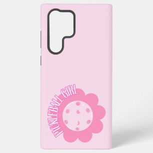 Coque Samsung Galaxy Fille de Pickleball Fleur Rose