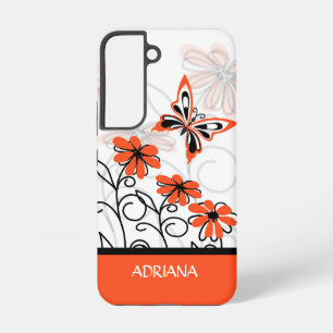 Coque Samsung Galaxy Fille personnalisée whimsal papillon floral
