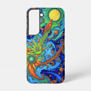 Coque Samsung Galaxy Fleur cosmique : Flux d'énergie surréaliste