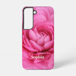 Coque Samsung Galaxy Fleur de Renoncule Rose Personnalisée