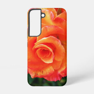 Coque Samsung Galaxy Fleur de rose orange