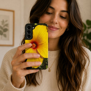 Coque Samsung Galaxy Fleur d'Hibiscus Jaune
