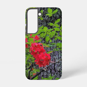 Coque Samsung Galaxy Fleurs d'Azalée Rouges