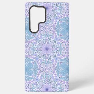 Coque Samsung Galaxy Fleurs de jardin rétro en bleu et violet