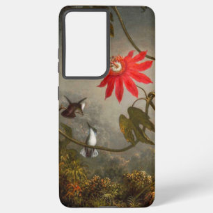 Coque Samsung Galaxy Fleurs de passion avec tête de colibris