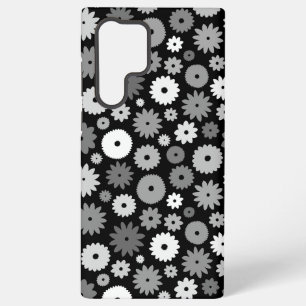 Coque Samsung Galaxy Fleurs monochromes à motif répétitif