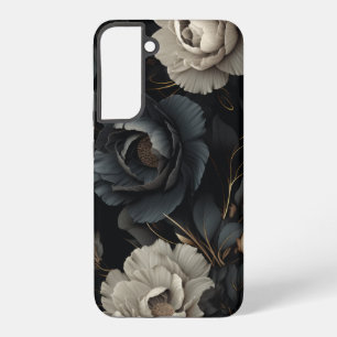 Coque Samsung Galaxy Fleurs noires et blanches