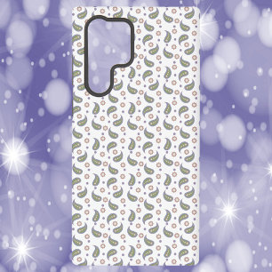 Coque Samsung Galaxy Fleurs Paisley Points Vert Rose Violet