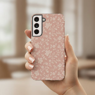 Coque Samsung Galaxy Fleurs Roses Poussiéreuses Élégantes et Romantique