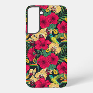 Coque Samsung Galaxy Fleurs tropicales et colibri - Botanica d'été