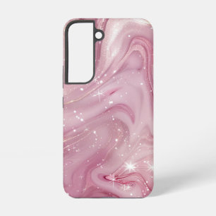 Coque Samsung Galaxy Fond de marbre rose magique sans couture