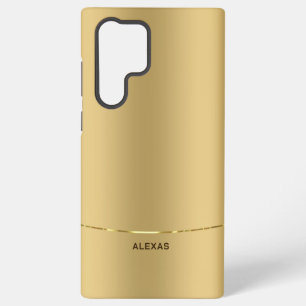 Coque Samsung Galaxy Fond doré métallisé minimaliste