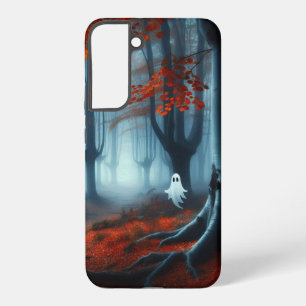 Coque Samsung Galaxy Forêts éffrayantes d'automne avec un fantôme