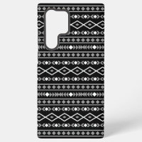Formes aztèques Motif blanc gris noir