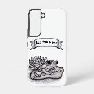 Coque Samsung Galaxy Froggy with Lotus Flower, Ajouter votre nom