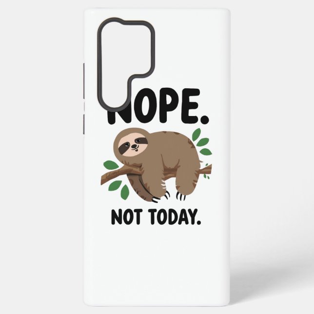 Coque Samsung Galaxy Funny Introvert Humor with a Lazy Sloth (Verso)