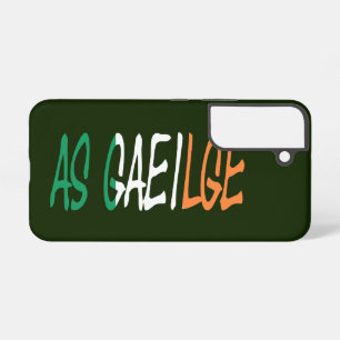 Coque Samsung Galaxy Gaeilge superposé sur le drapeau irlandais sgcnt