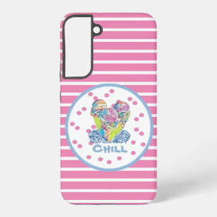 Coque Samsung Galaxy Glace à la crème rose rafraîchissante