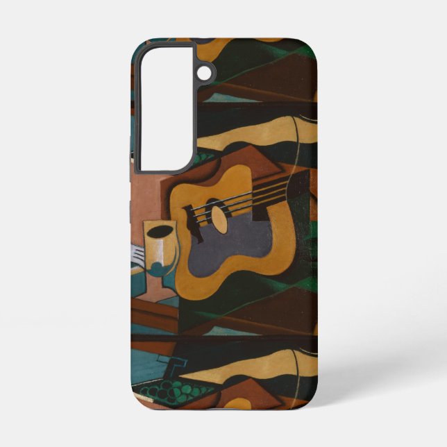 Coque Samsung Galaxy Guitare Et Vin Peinture Abstraite (Verso)