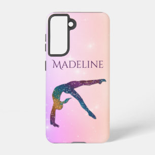 Coque Samsung Galaxy Gymnastique Glamour & Elégance avec Nom de Gymnast