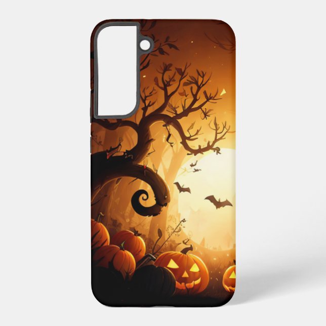 Coque Samsung Galaxy Halloween/chauve-souris/Citrouille/automne (Verso)